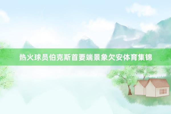 热火球员伯克斯首要端景象欠安体育集锦