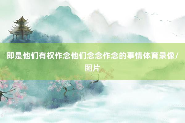 即是他们有权作念他们念念作念的事情体育录像/图片