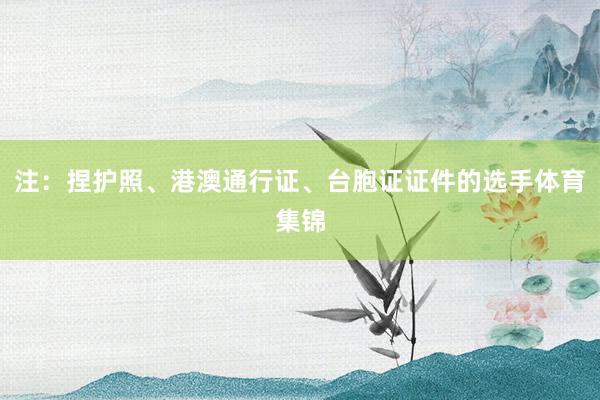 注：捏护照、港澳通行证、台胞证证件的选手体育集锦